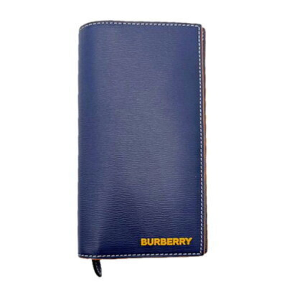 BURBERRY Cavendish long wallet Navy Blue brown